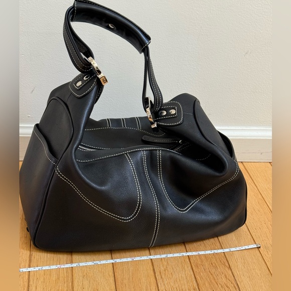 Tod’s traditional Italian 1 strap leather shoulder tote zip top handbag classic - Picture 4 of 15